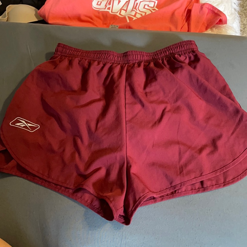 reebok velvet red shorts